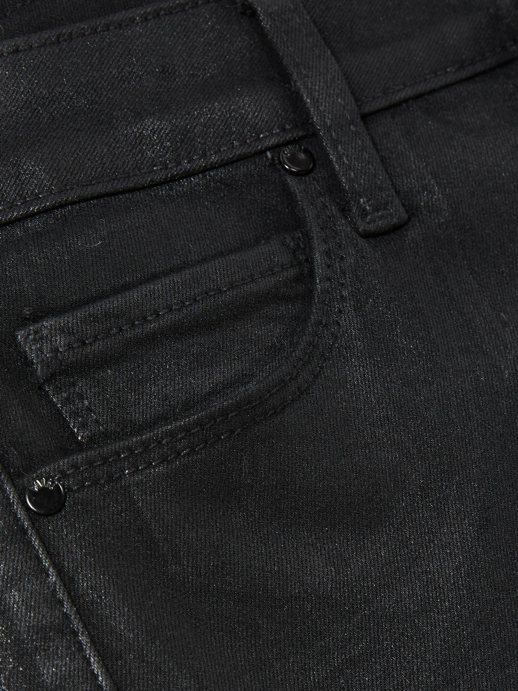 Paige Coated Straight-Leg Jeans in Black Product Image