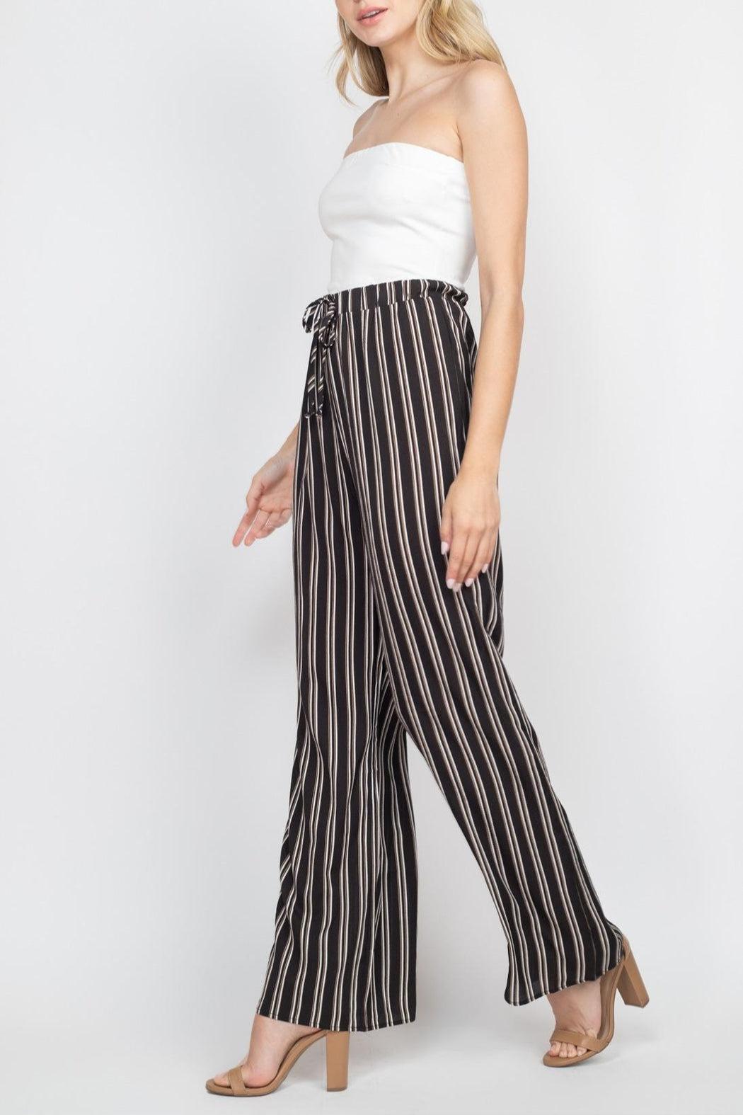 Black Stripes Jumpsuit Product Image