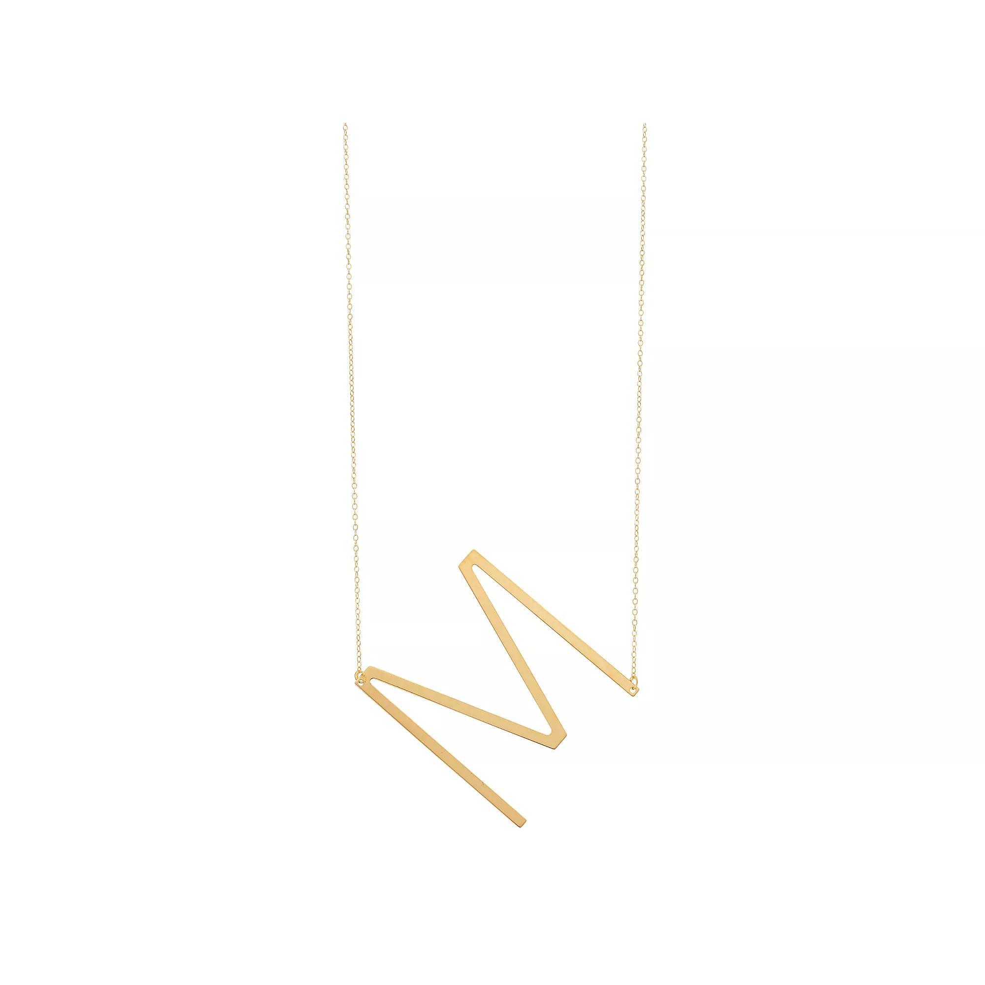 14K Gold Initial Necklace, Women's, Size: 18", 14k Gold M Product Image