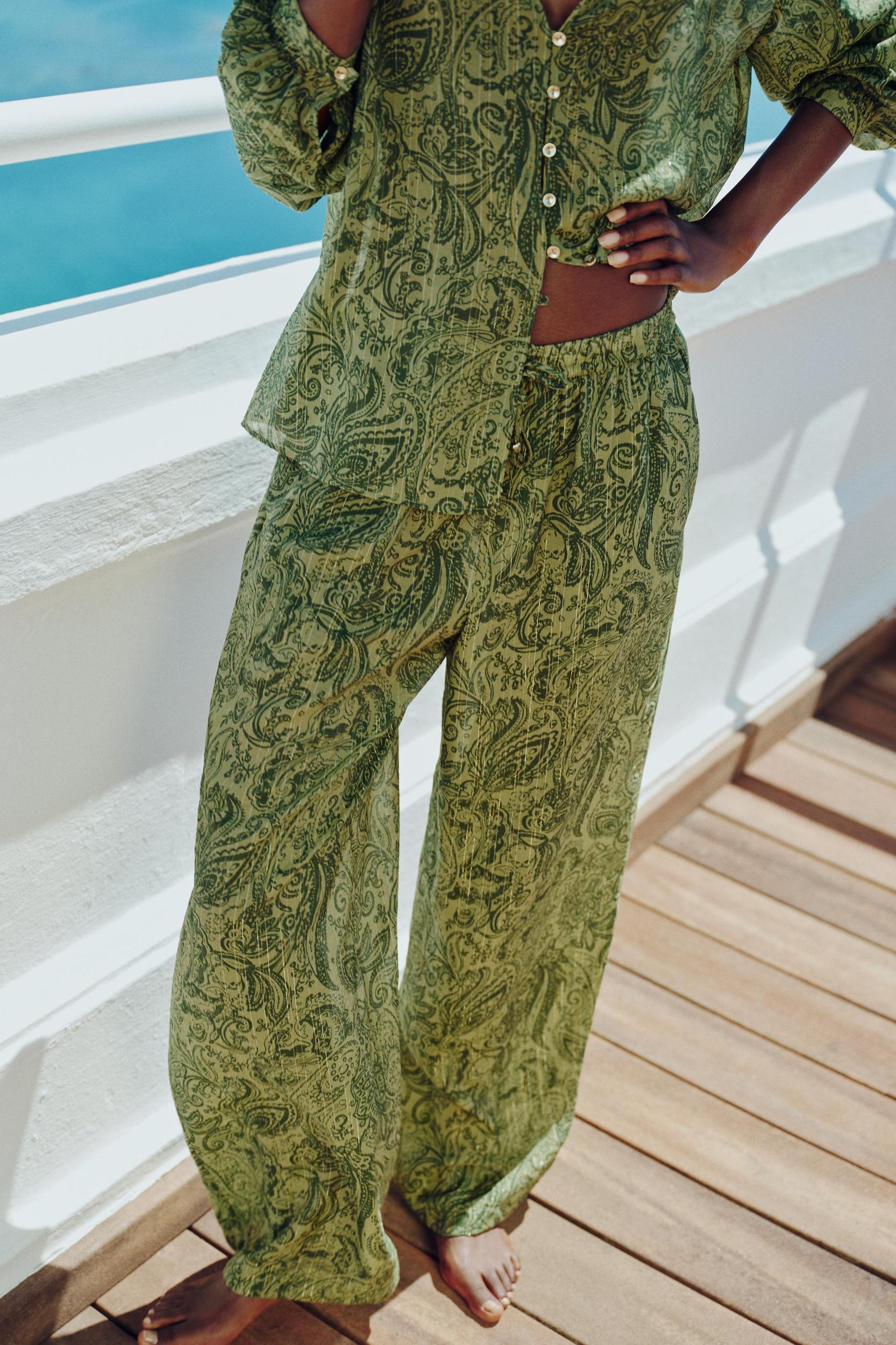 PRINTED SHIRT WITH METALLIC THREAD Product Image