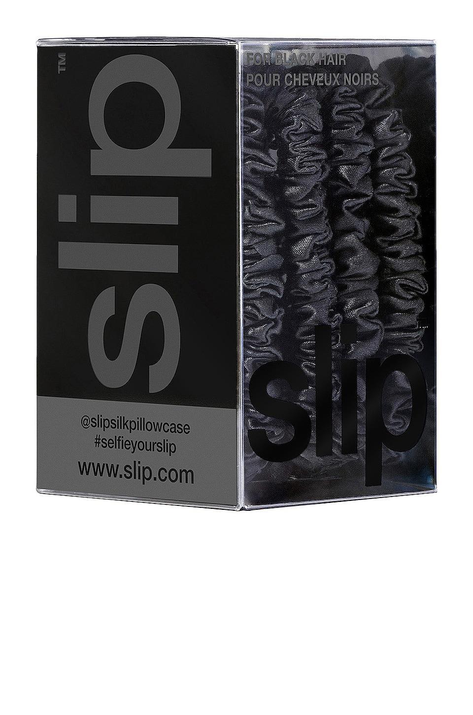 Skinny Scrunchies 4 Pack In Black slip Product Image