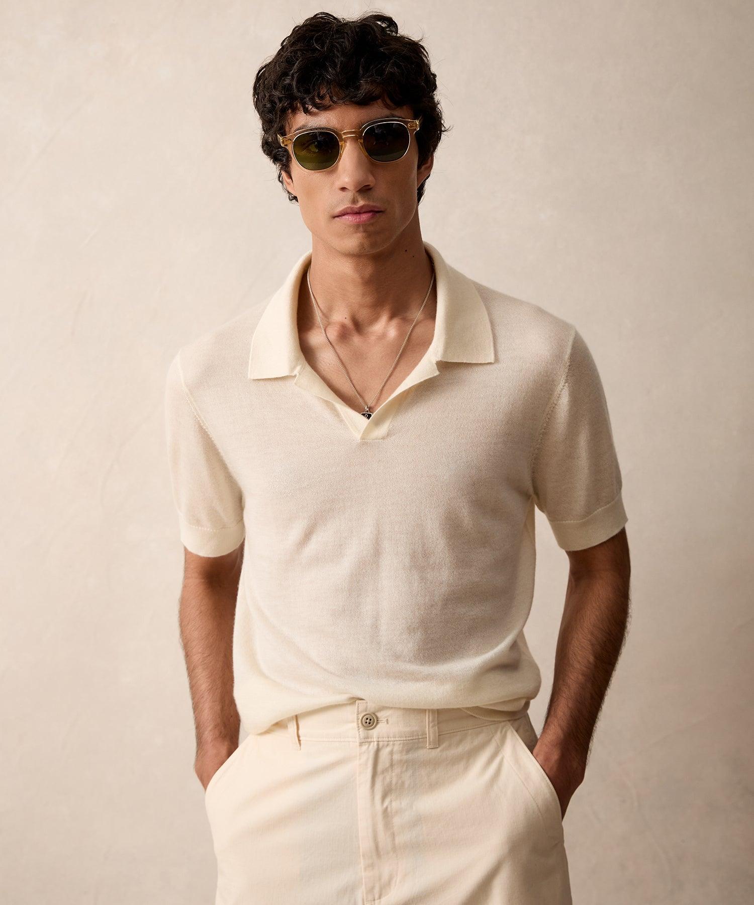 Premium Cashmere Montauk Sweater Polo Product Image