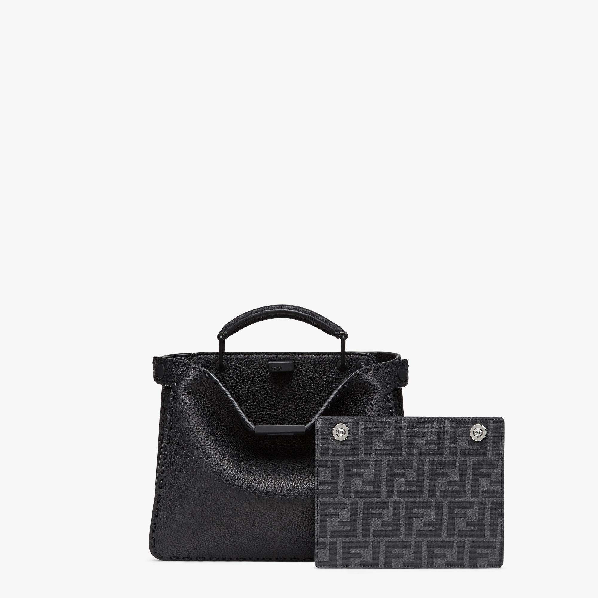 Peekaboo ISeeU SmallBlack Selleria bag with 526 hand-sewn topstitches Product Image