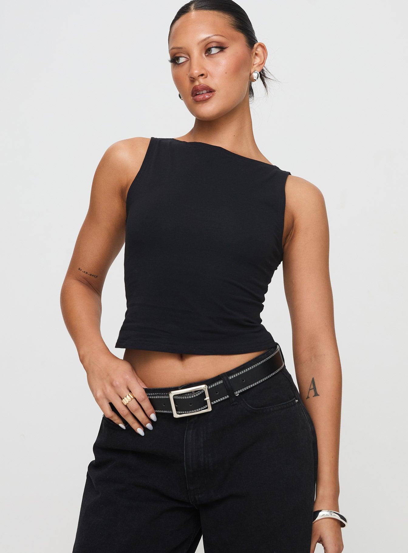 Bleeker High Neck Top Black Product Image