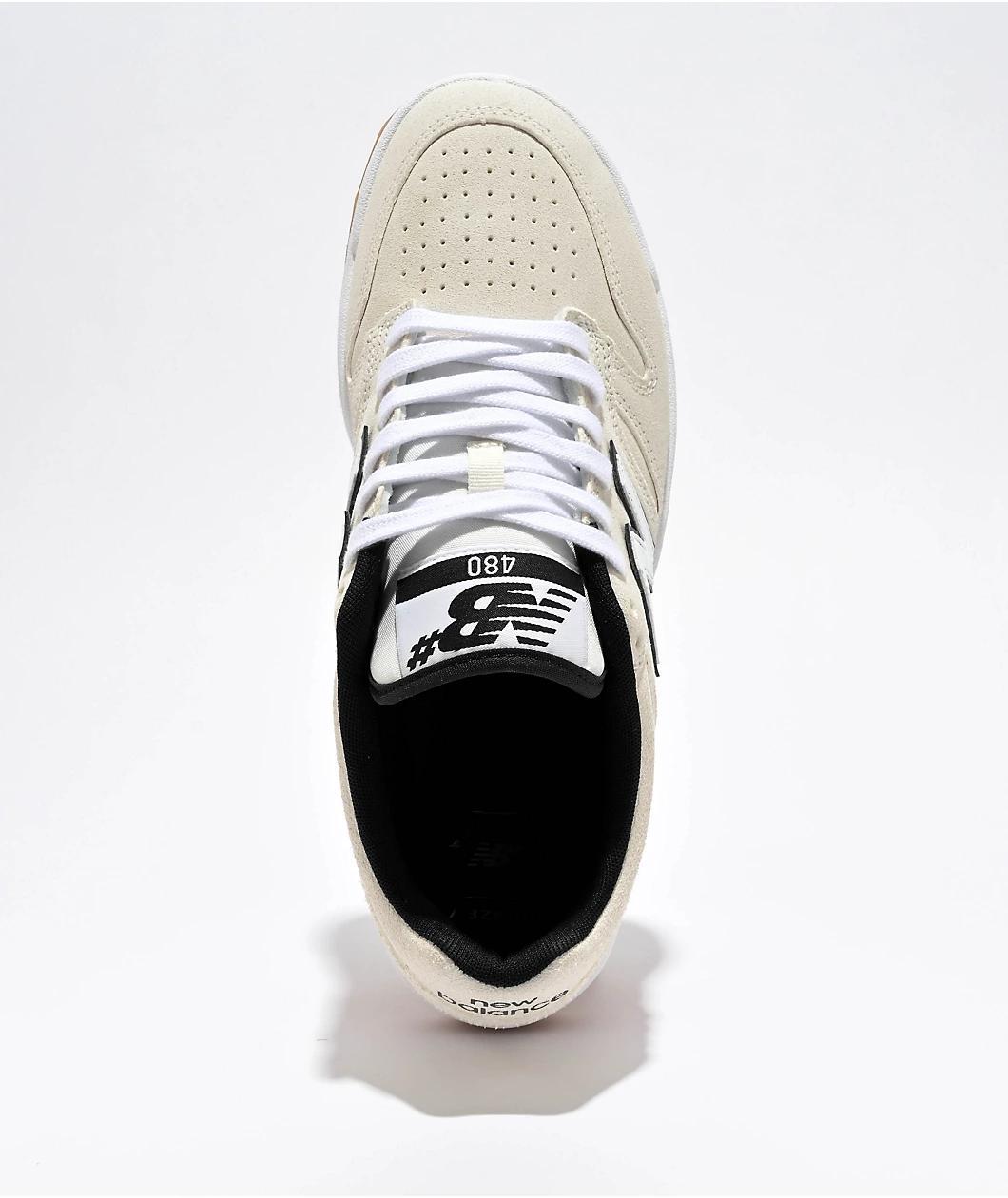 New Balance Numeric 480 Cream & White Shoes Product Image