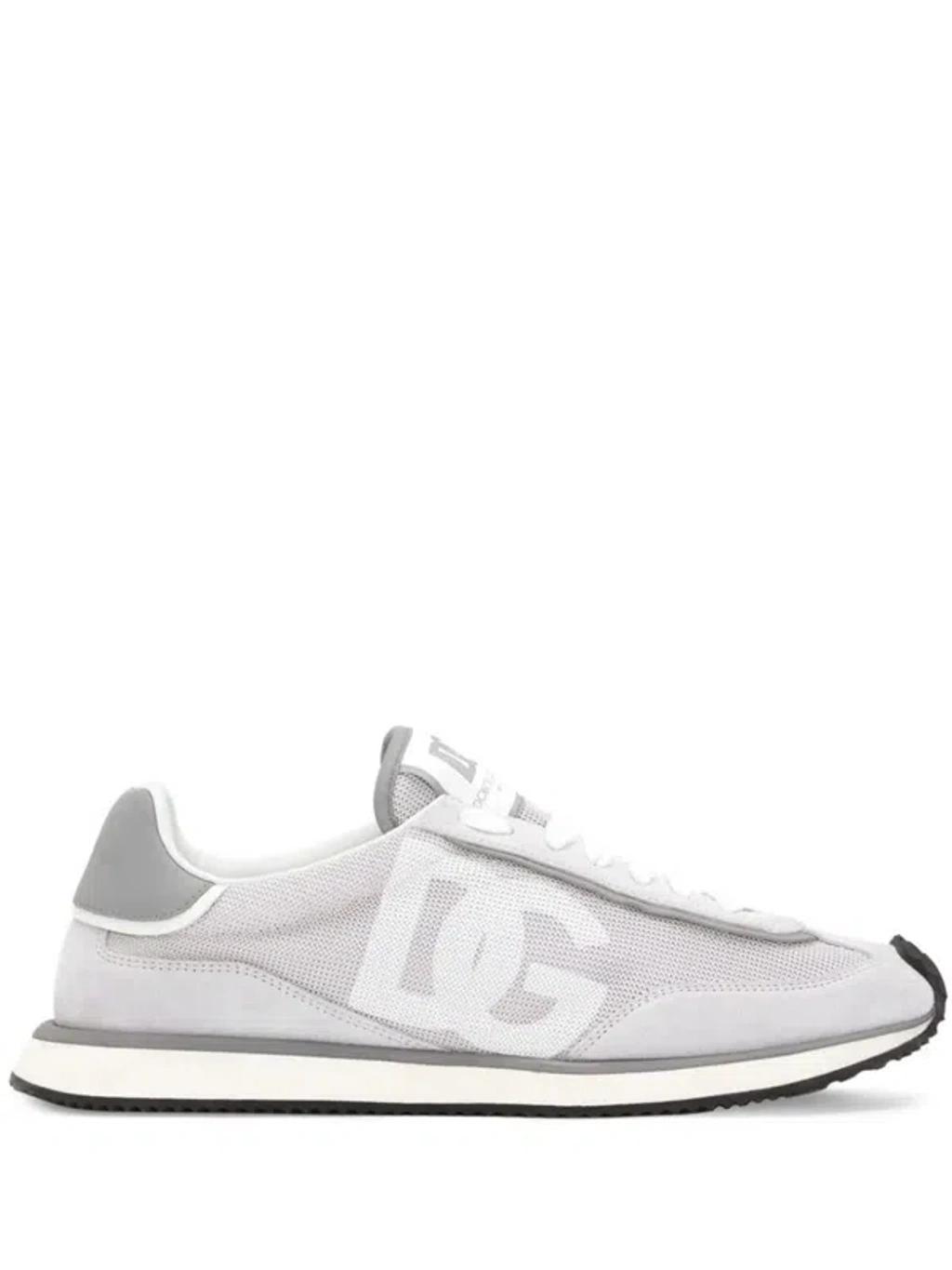 DOLCE & GABBANA Logo-print Lace-up Trainers In Grau Product Image