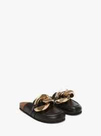 CHAIN LOAFER LEATHER MULES in black | JW Anderson US  Product Image