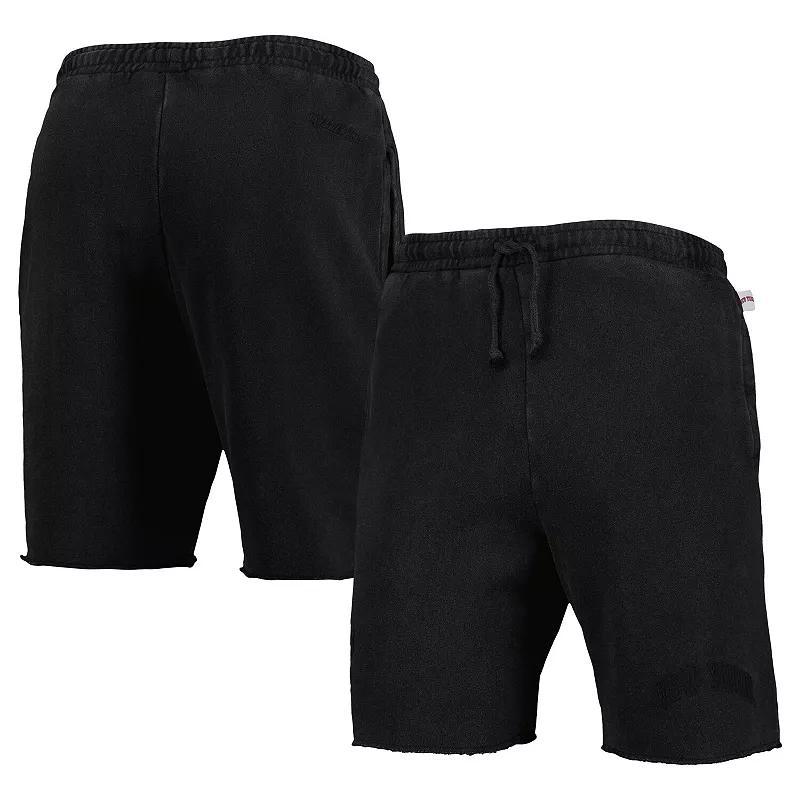 Men's Mitchell & Ness Black New York Knicks French Terry Tonal Fleece Shorts, Size: XL Product Image
