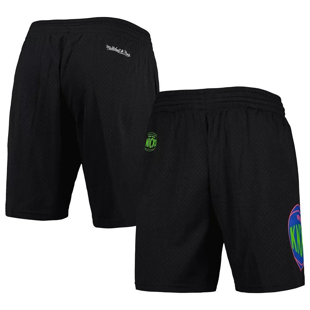 Men's Mitchell & Ness Black New York Knicks Hardwood Classics Color Bomb Energy Shorts, Size: 2XL Product Image