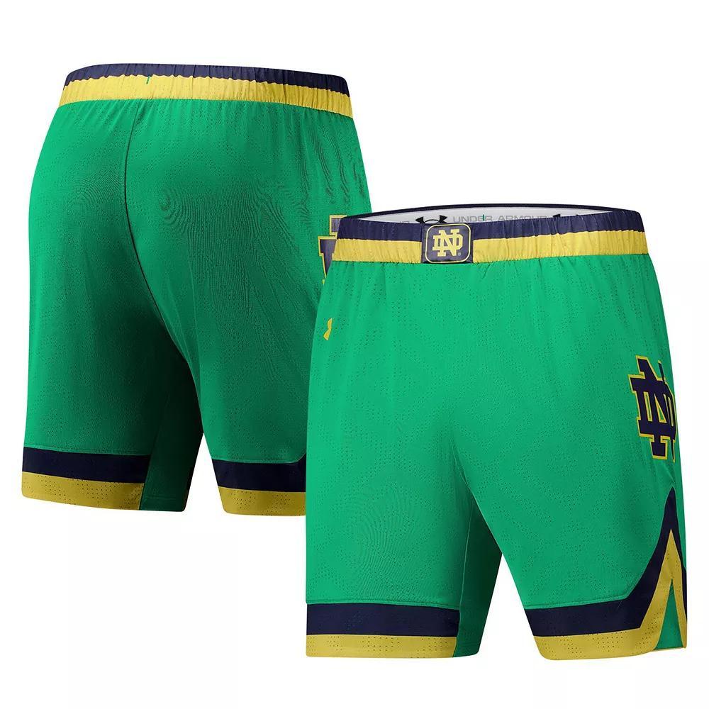 Men's Under Armour  Green Notre Dame Fighting Irish Replica Basketball Shorts, Size: Large Product Image