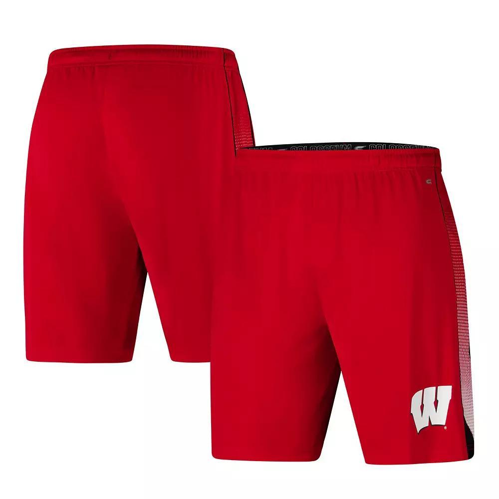 Men's Colosseum Red Wisconsin Badgers Online Shorts, Size: XL Product Image