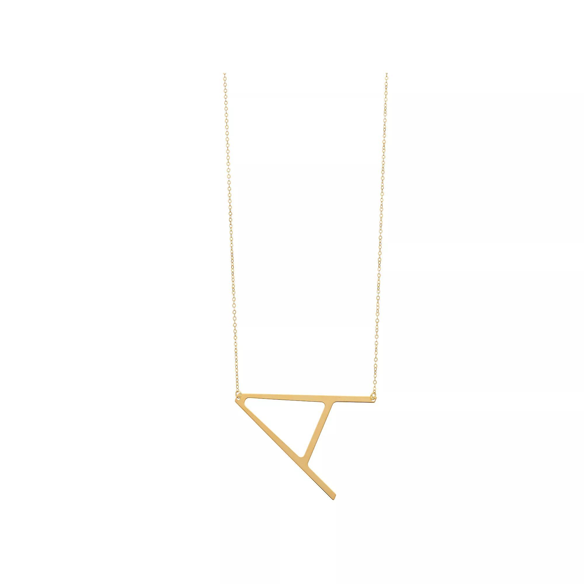 14K Gold Initial Necklace, Women's, Size: 18", 14k Gold M Product Image