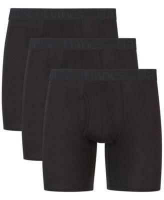 Hanes Originals Ultimate 3-Pack Men's SuperSoft Boxer Briefs, Size: Medium, Black Product Image
