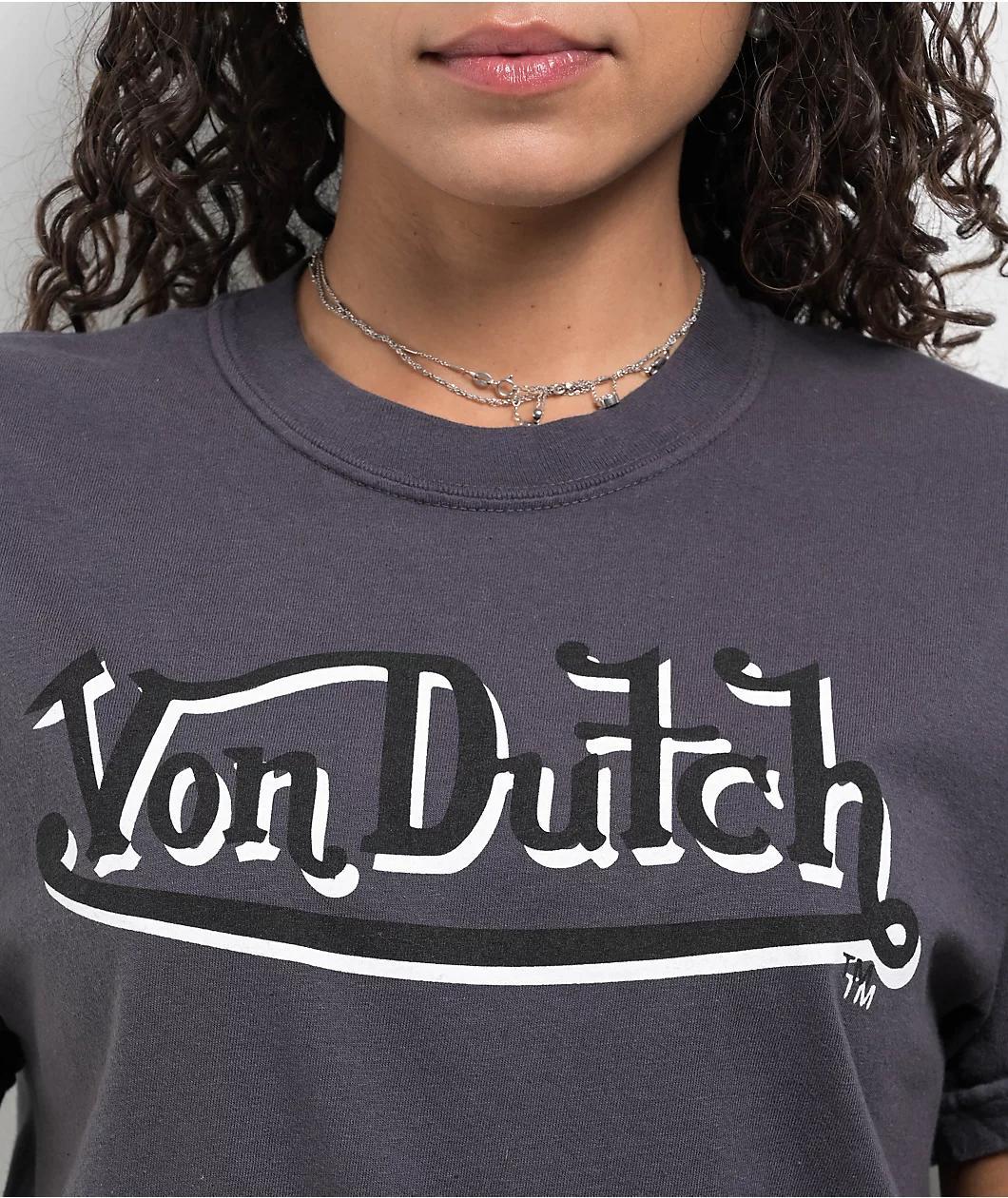 Von Dutch Wings Grey T-Shirt Product Image