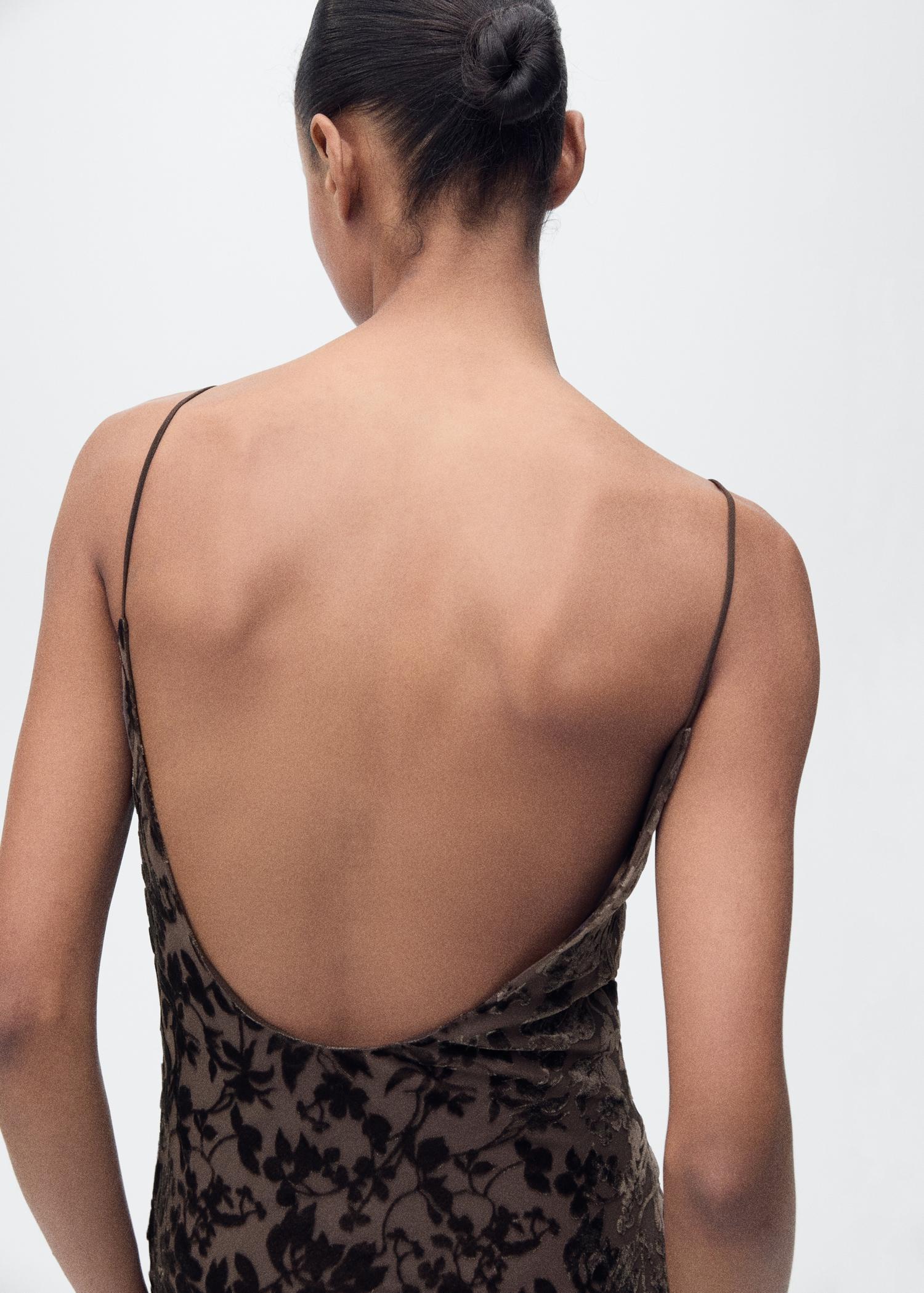 Devoré floral dress - Women | MANGO USA Product Image