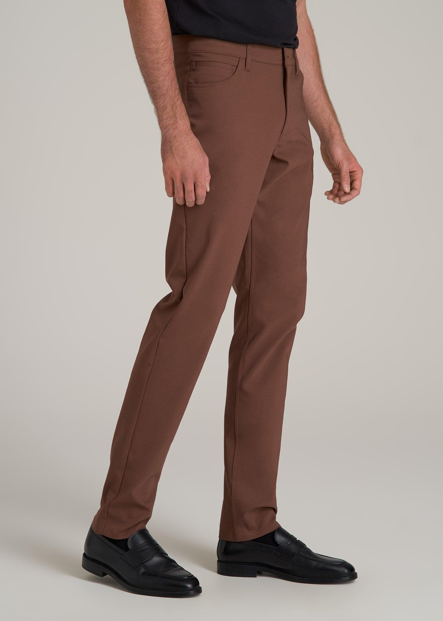 365 Stretch 5-Pocket TAPERED Pants for Tall Men in Otter Brown Product Image