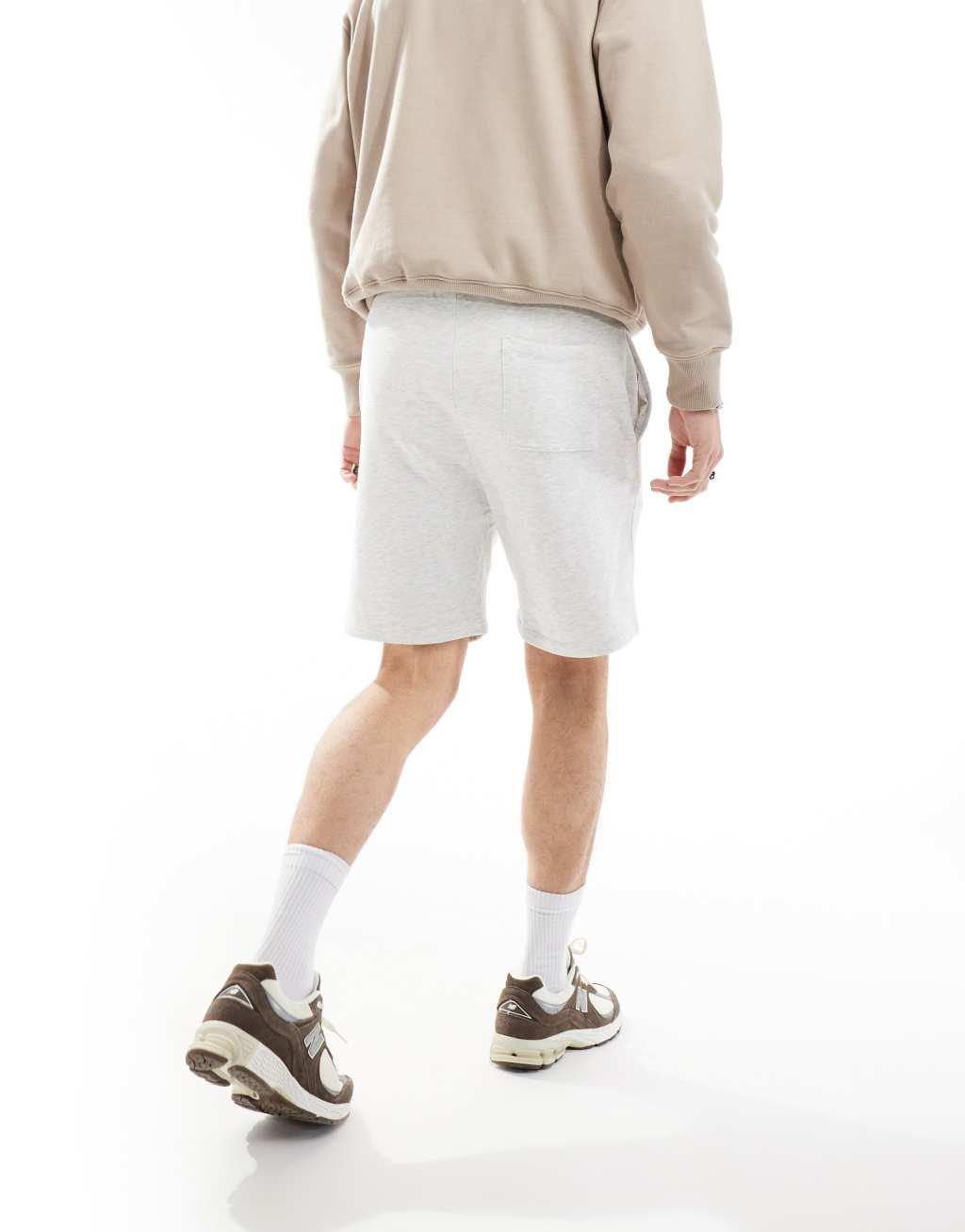 ASOS DESIGN slim fit shorts in white heather Product Image