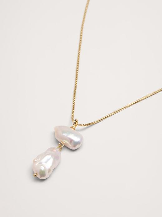Telaio Baroque Pearl Double Pendant Necklace by Aureus + Argent Product Image