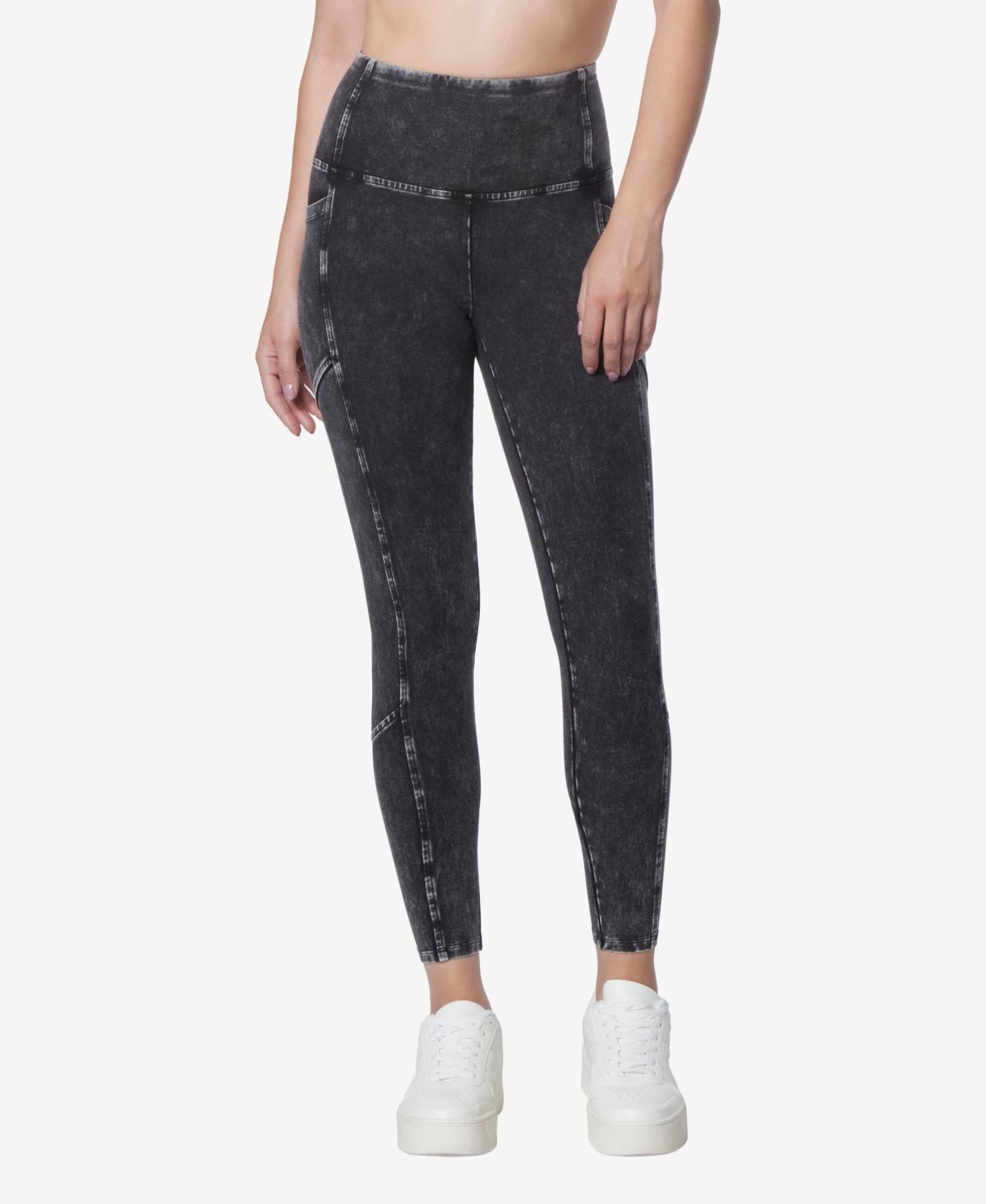 Andrew Marc Sport Womens High Rise Full Length Mineral Washed Leggings Pants Product Image