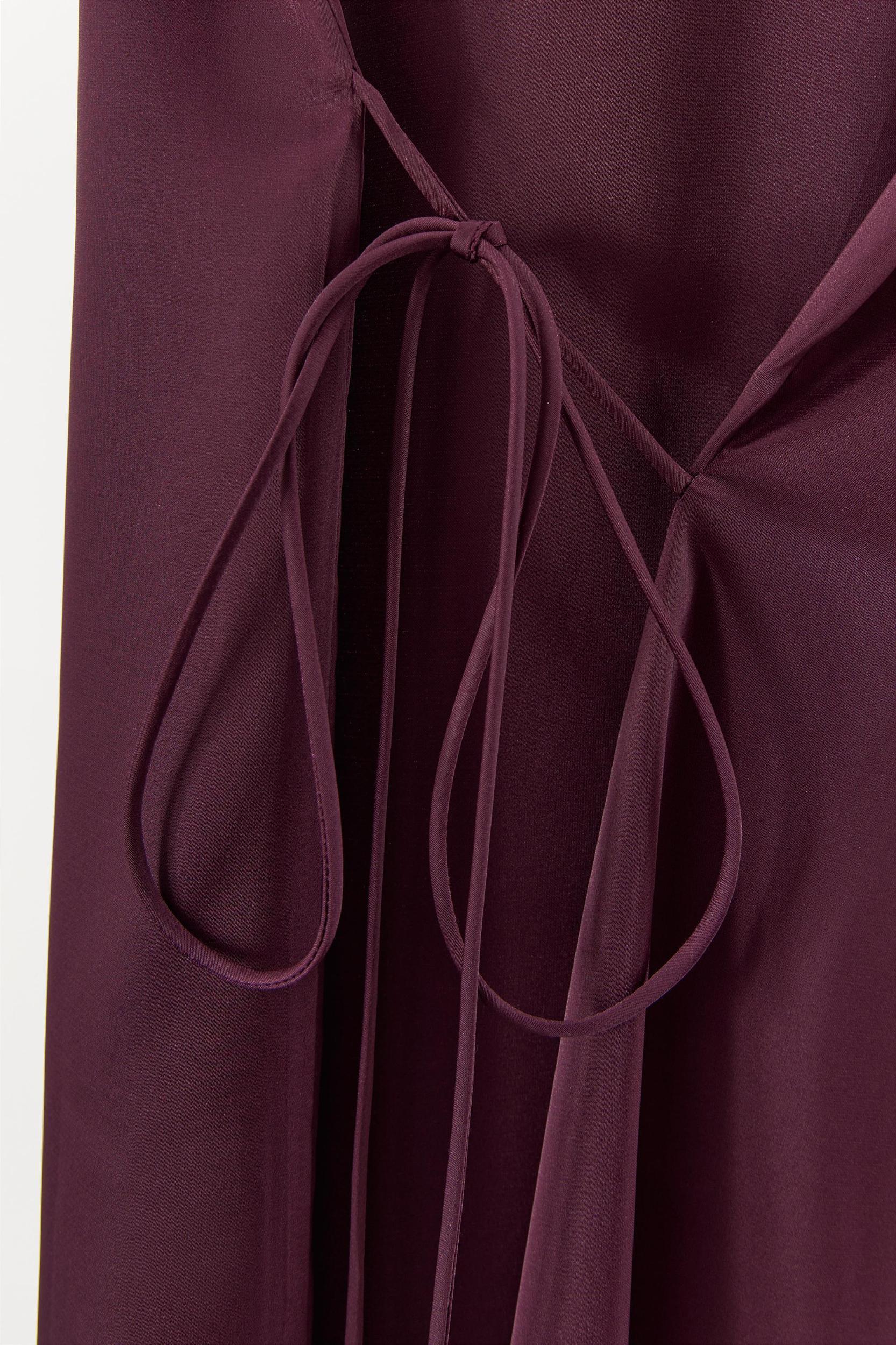 LONG SATIN EFFECT DRESS Product Image
