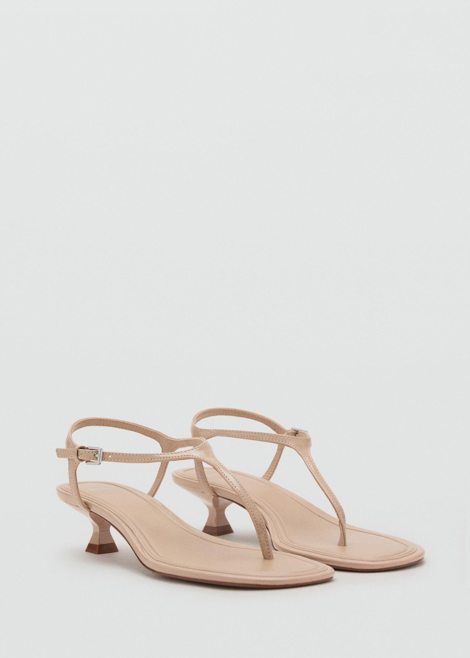 Kitten heel sandals with straps - Women | MANGO USA Product Image