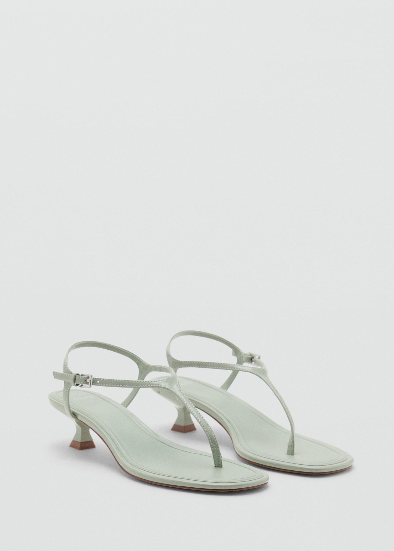 Kitten heel sandals with straps - Women | MANGO USA Product Image
