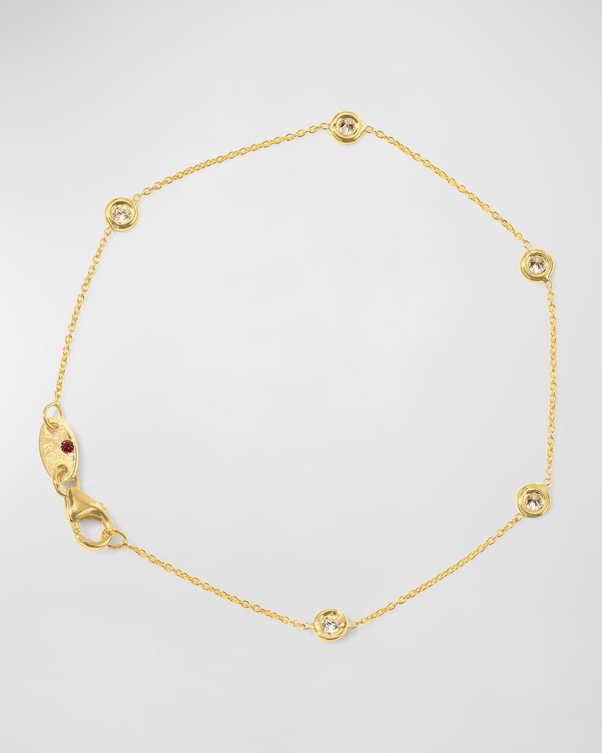 Roberto Coin 18K White Gold Bezel Diamond Bracelet Product Image