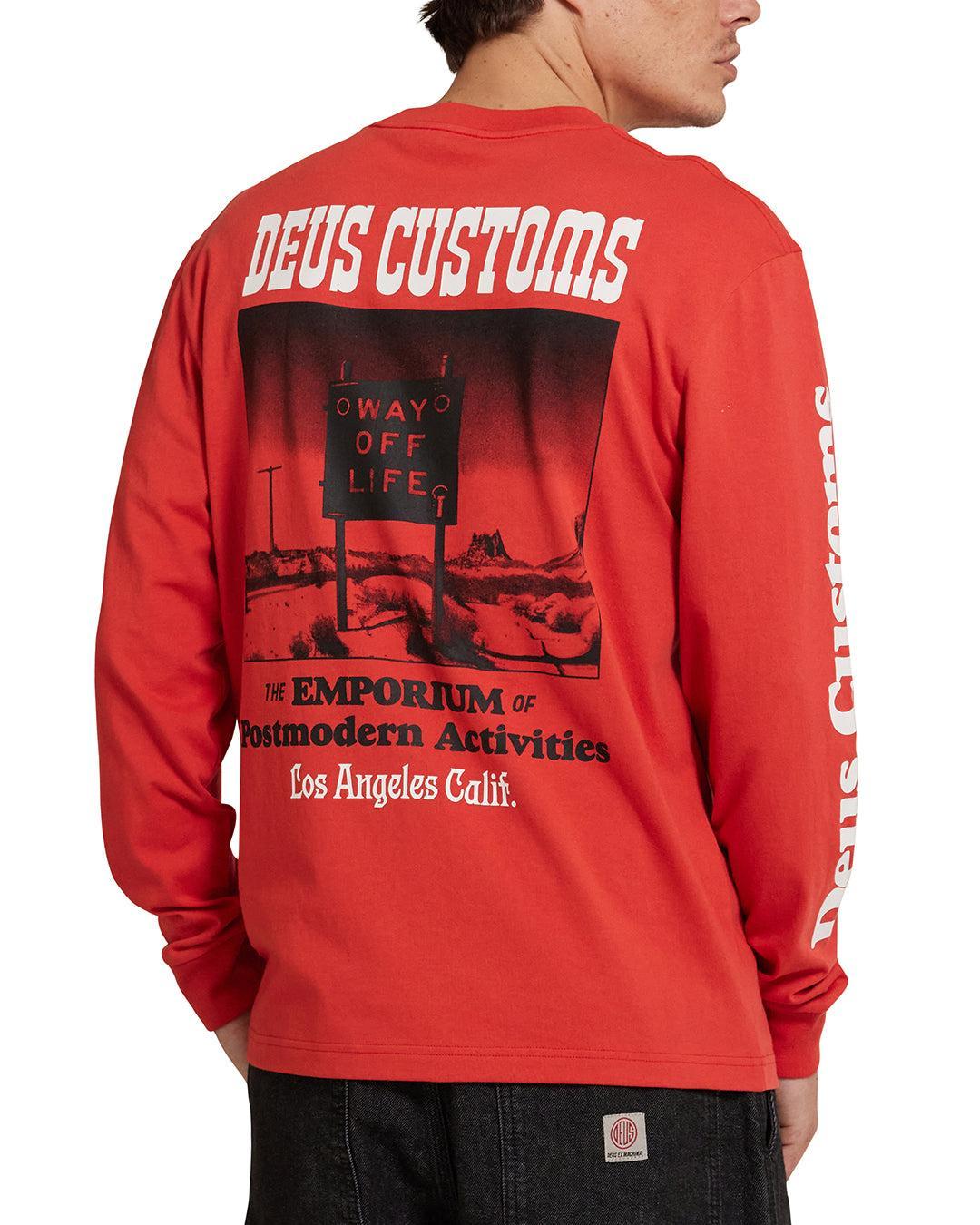 Way Off Long Sleeve Tee - Valiant Red Product Image