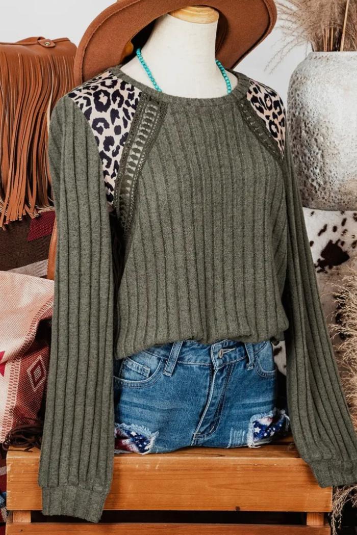 Leopard Patch Top Product Image
