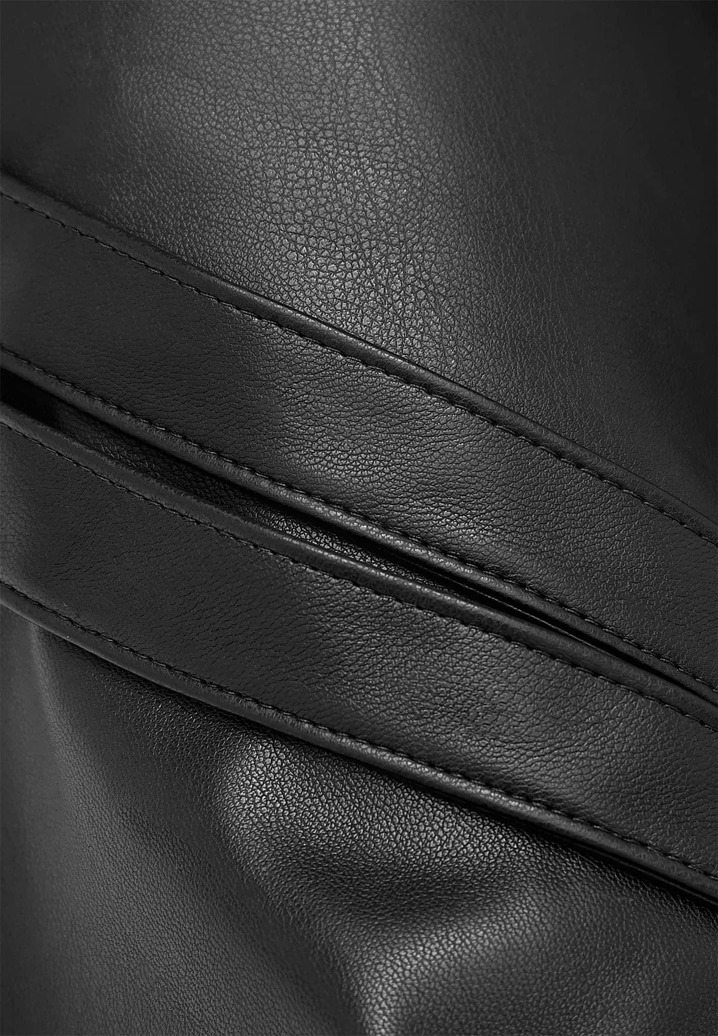 Leather Carpenter Cargo Trousers - Black Female Product Image