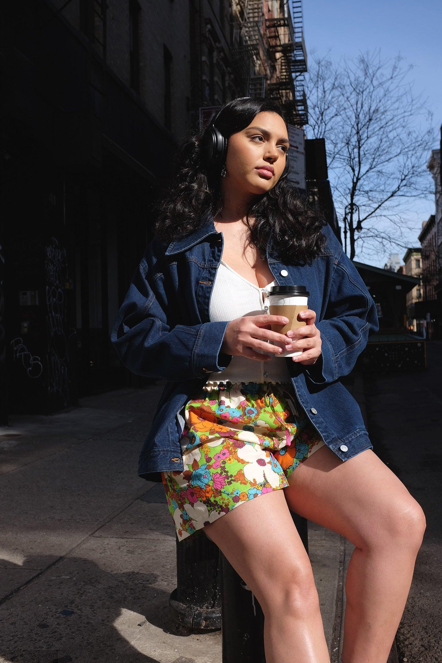 Windy Beach Shorts - Acid Floral Product Image