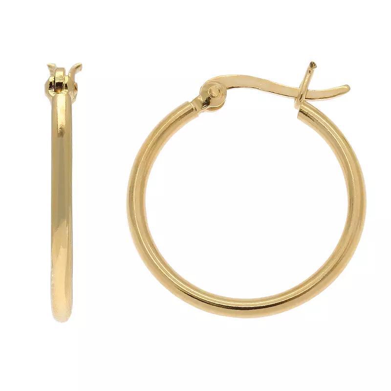 PRIMROSE Sterling Silver Hoop Earrings, Women's, Gold Tone Product Image