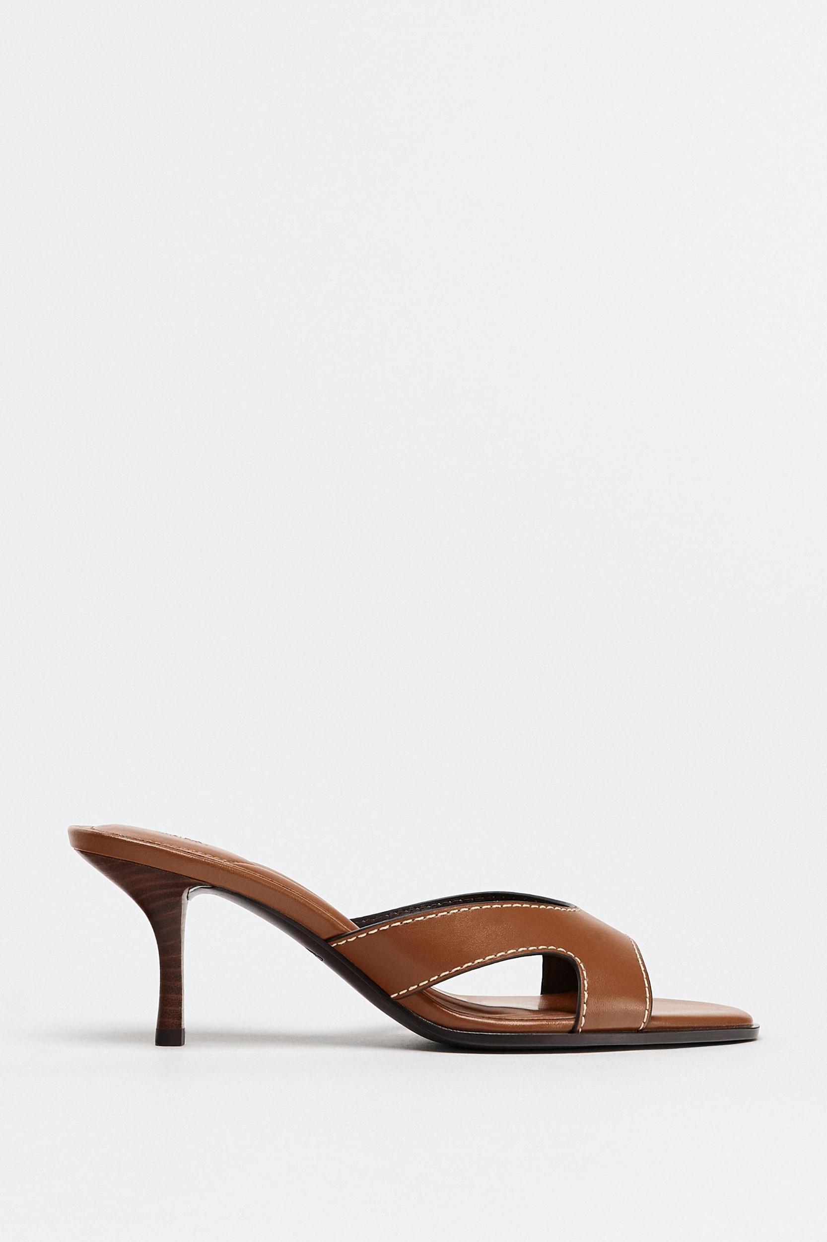 STITCHED HEEL SANDALS Product Image