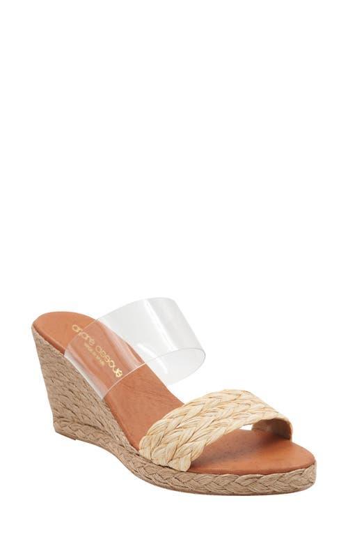 Andre Assous Womens Anfisa Raffia Wedge Sandals Product Image