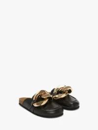 CHAIN LOAFER LEATHER MULES in black | JW Anderson US  Product Image