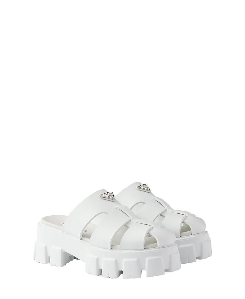 Prada Womens Monolith Rubber Mules Product Image