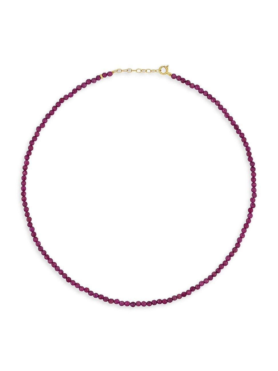 Womens Birthstone 14K Yellow Gold & Gemstone Beaded Bracelet Product Image