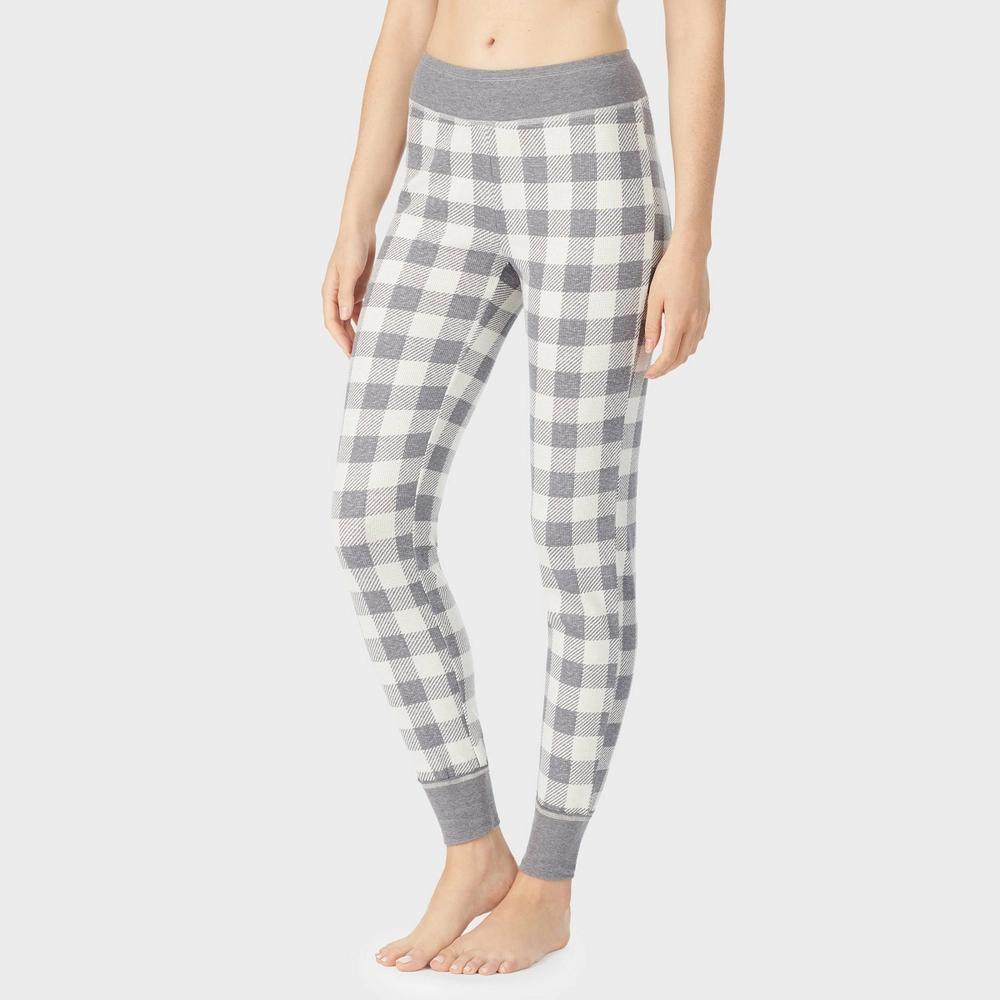 Warm Essentials by Cuddl Duds Womens Waffle Thermal Leggings - Graphite Heather Product Image
