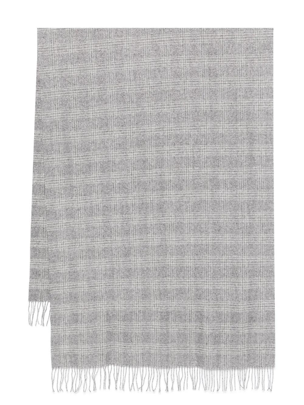 BRUNELLO CUCINELLI Lurex Scarf In Grey Product Image