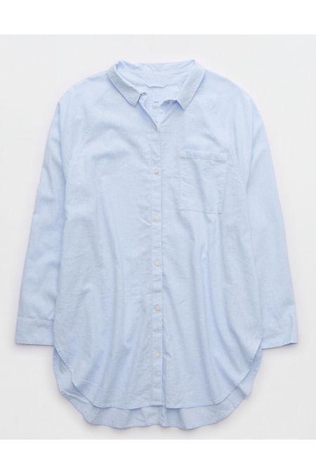 Aerie Linen Blend Cover Up Shirt Women's Product Image