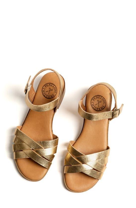 PENELOPE CHILVERS Shepherdess Ankle Strap Sandal In Gold Product Image