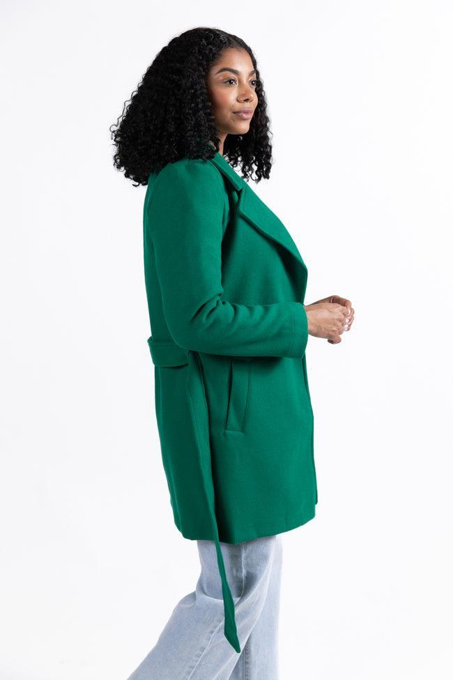 Mistletoe Moment Green Coat FINAL SALE Product Image
