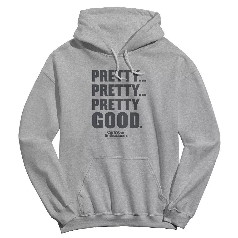 Men's Pretty Pretty Pretty Good Gray Curb Your Enthusiasm Graphic Fleece Hoodie, Size: Small, Sport Gray Product Image