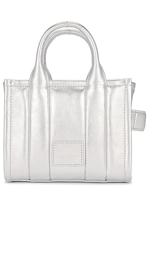 Womens The Metallic Leather Crossbody Tote Bag Product Image