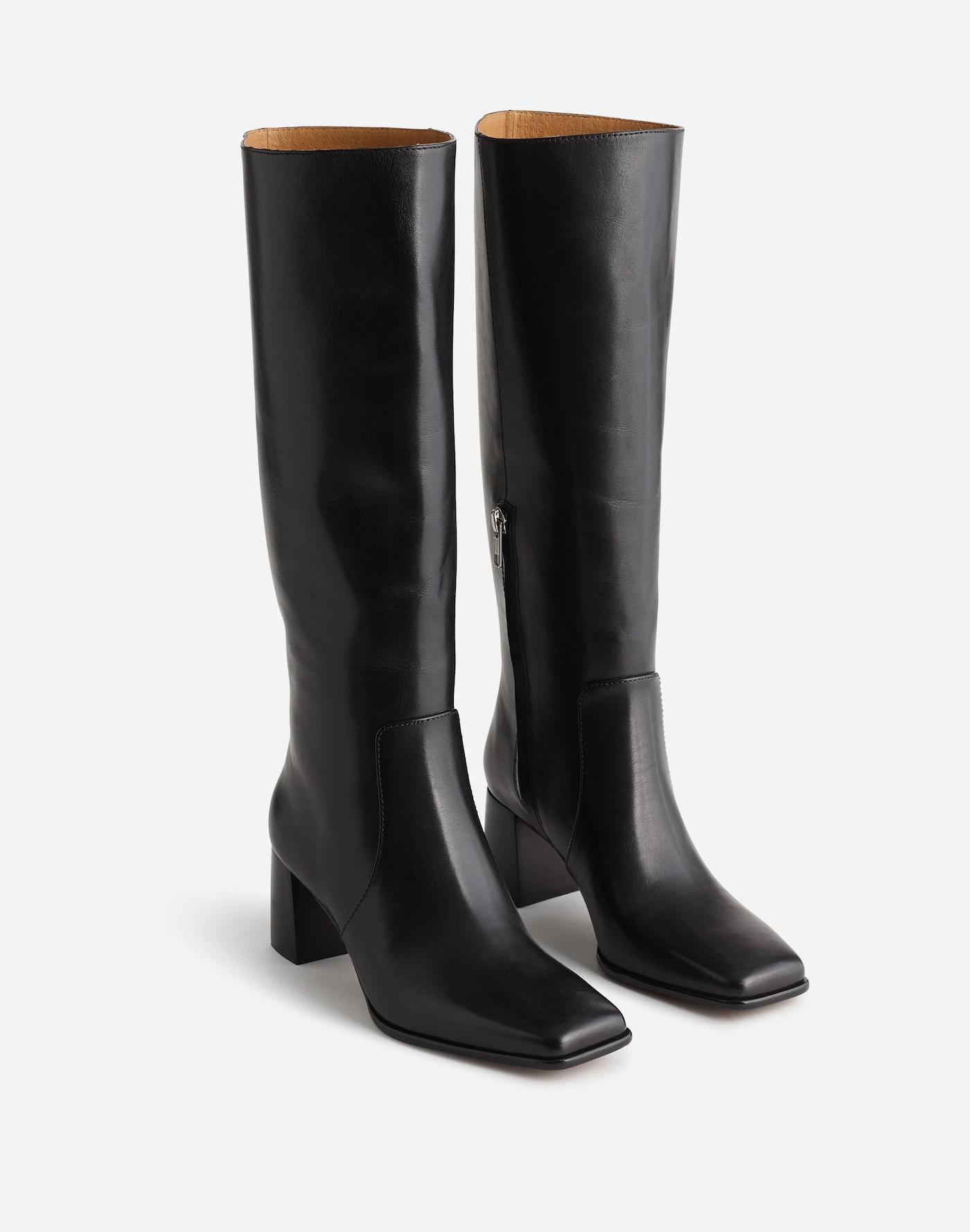 The Zane Knee-High Boot in Leather Product Image