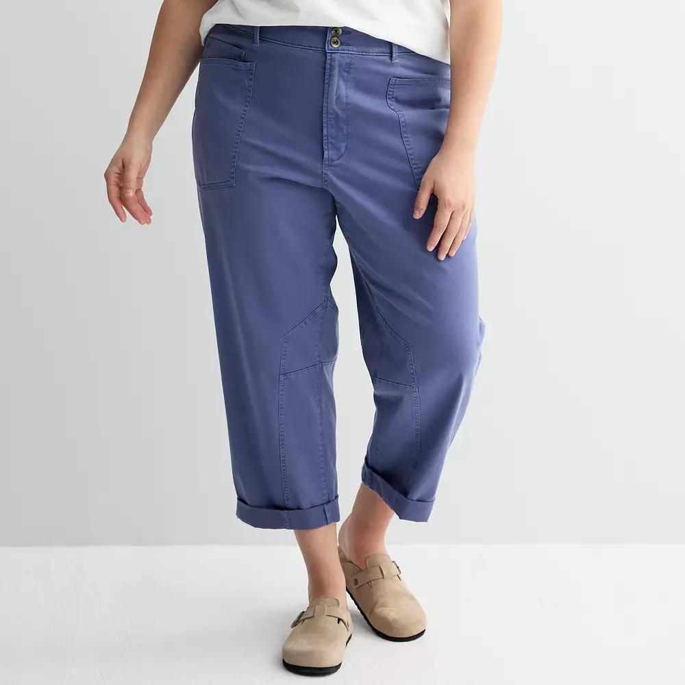 Plus Size Sonoma Goods For Life® Fashion Ankle Utility Pants, Women's, Size: 22 W, Carey Green Product Image