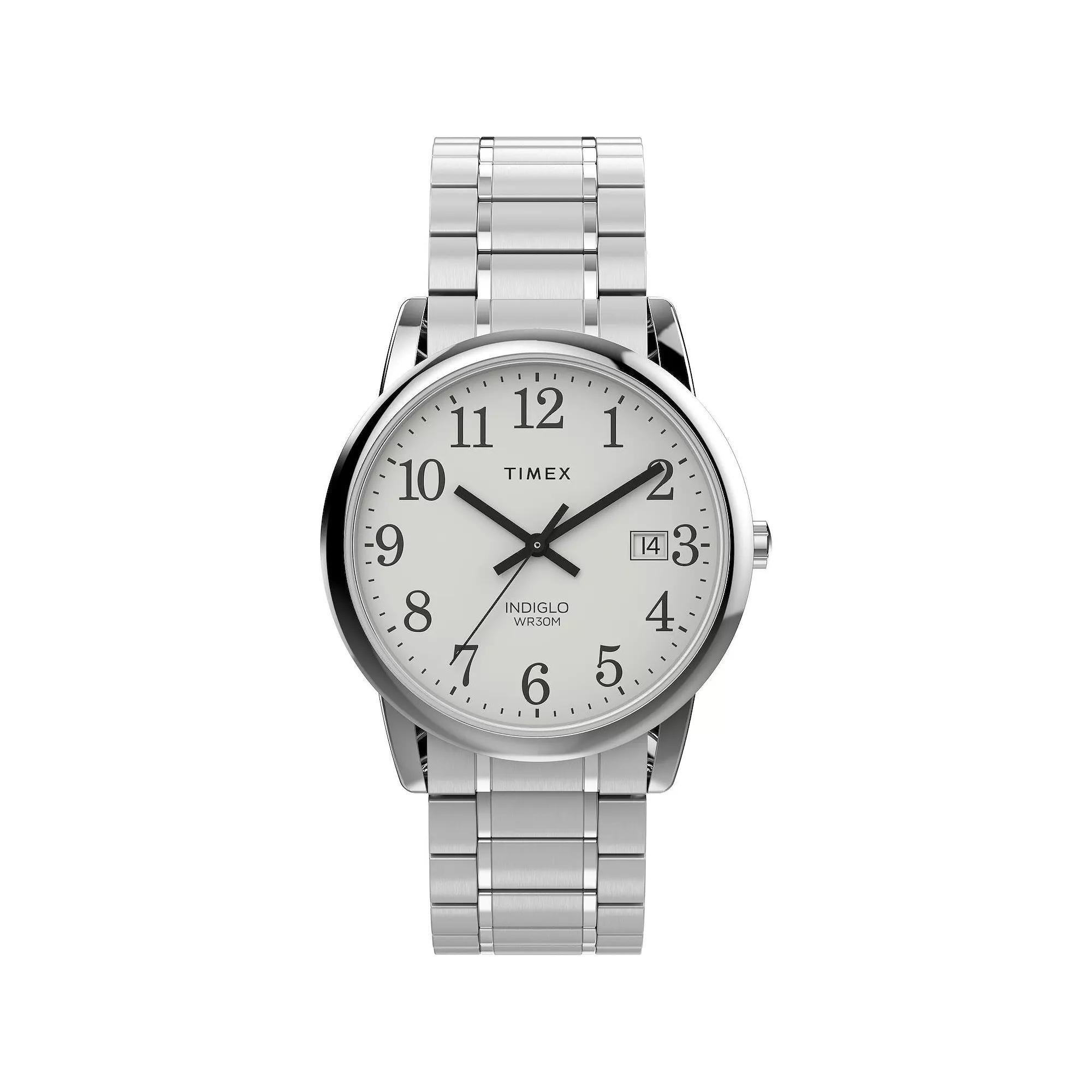 Timex® Men's Easy Reader® Expansion Band Watch - TW2W52900JT, Size: 35 mm, Silver Product Image