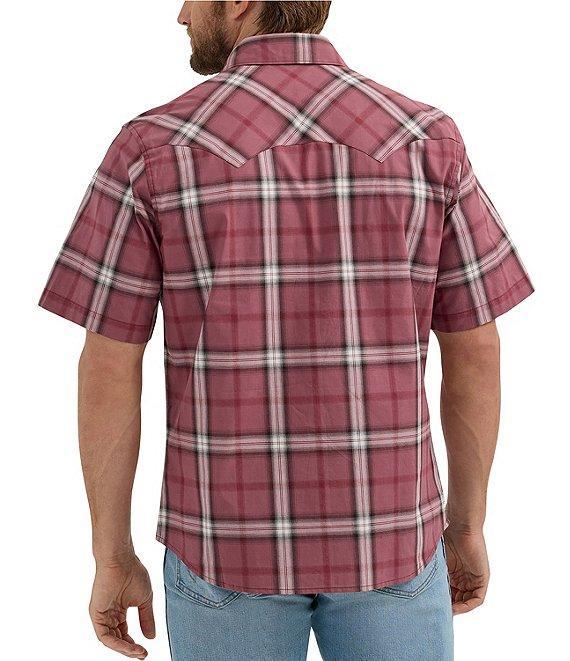 Wrangler® Sawtooth Large Plaid Short Sleeve Woven Shirt Product Image