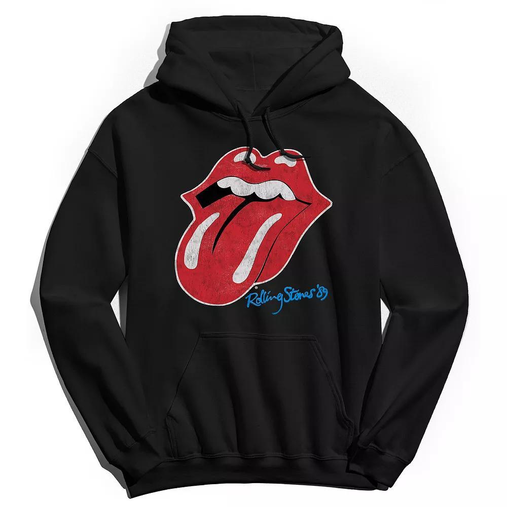 Men's Rolling Stones 89 Tongue Hoodie, Size: Small, Black Product Image