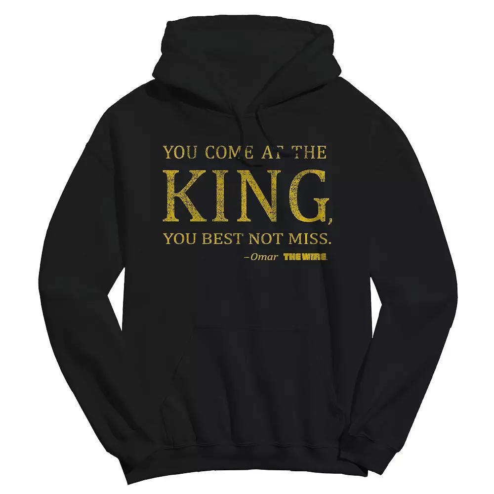 Men's You Come At The King The Wire Graphic Fleece Hoodie, Size: XXL, Black Product Image